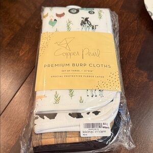 Copper Pearl Premium Burp Cloths Set